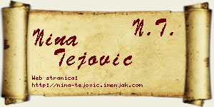 Nina Tejović vizit kartica